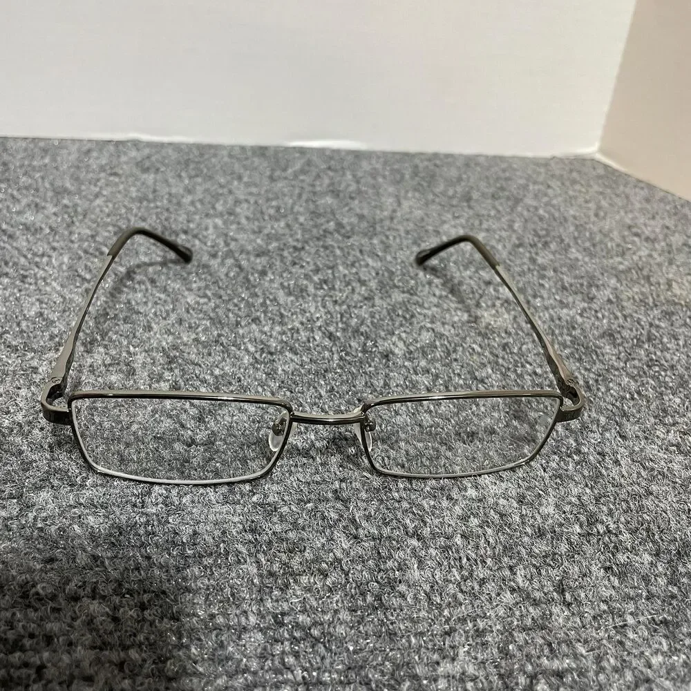GM Fission 003 Eyeglass Frames 54-17-140 Gunmetal Metal Rectangular Unisex